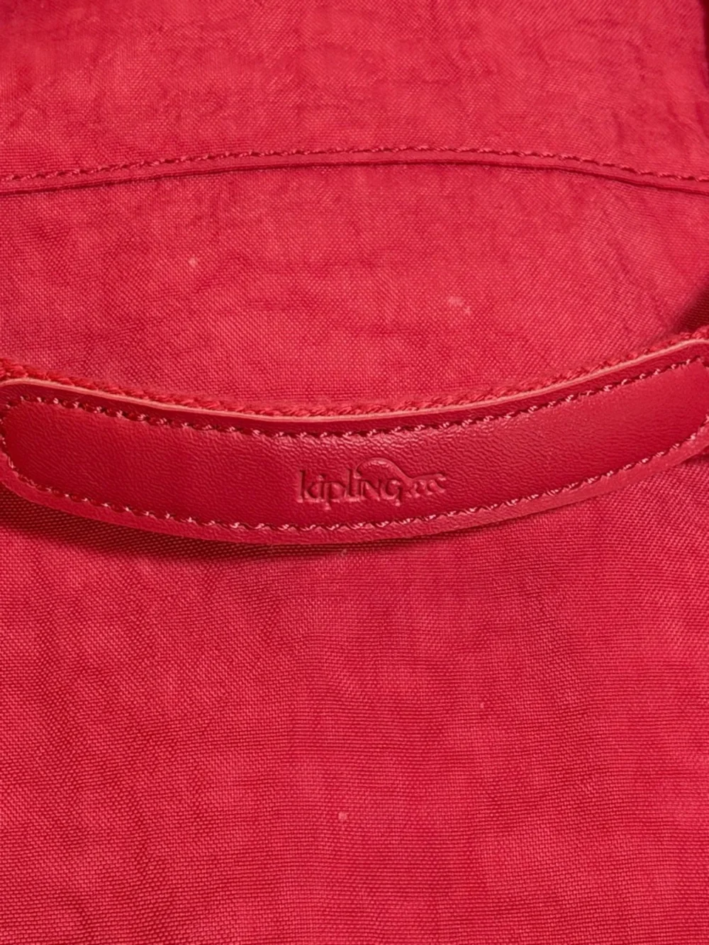 Kipling Digifly Laptop Bag 15” Red Nylon Crossbody Satchel Monkey Keychain